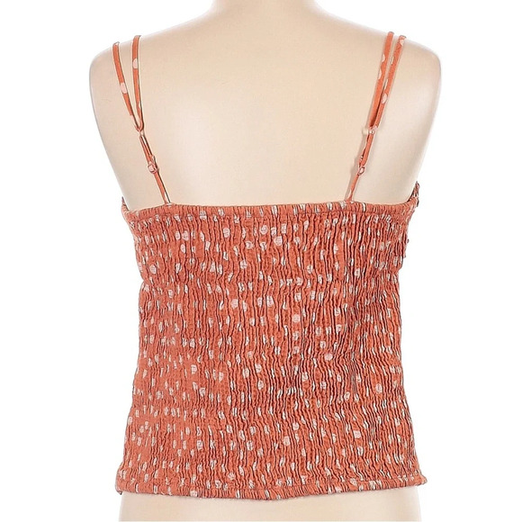 Anthropologie Bl^nk London Rust Ruffled Polka Dot Tank Camisole Size Medium M - Picture 8 of 11